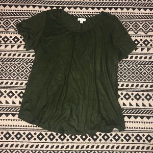 Green Seude Blouse
